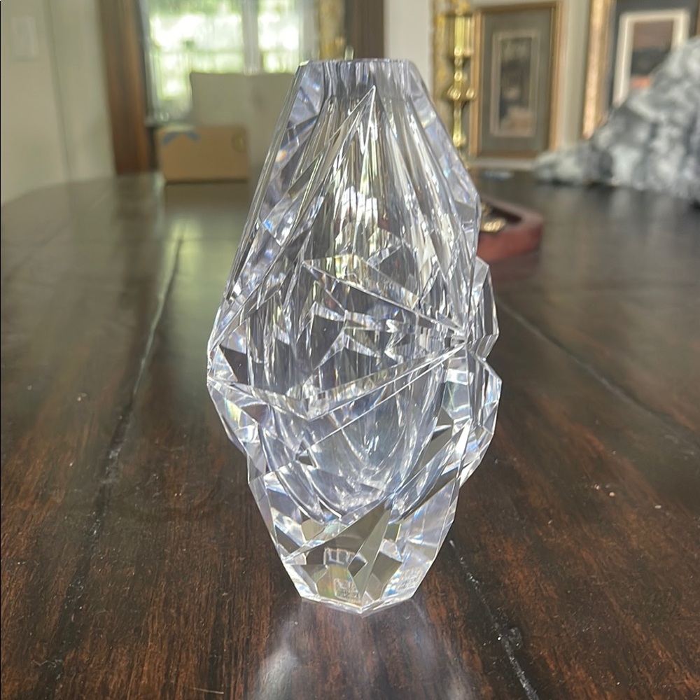 1960s Vicke Lindstrand for Kosta Boda Cut Glass Vase Sweden